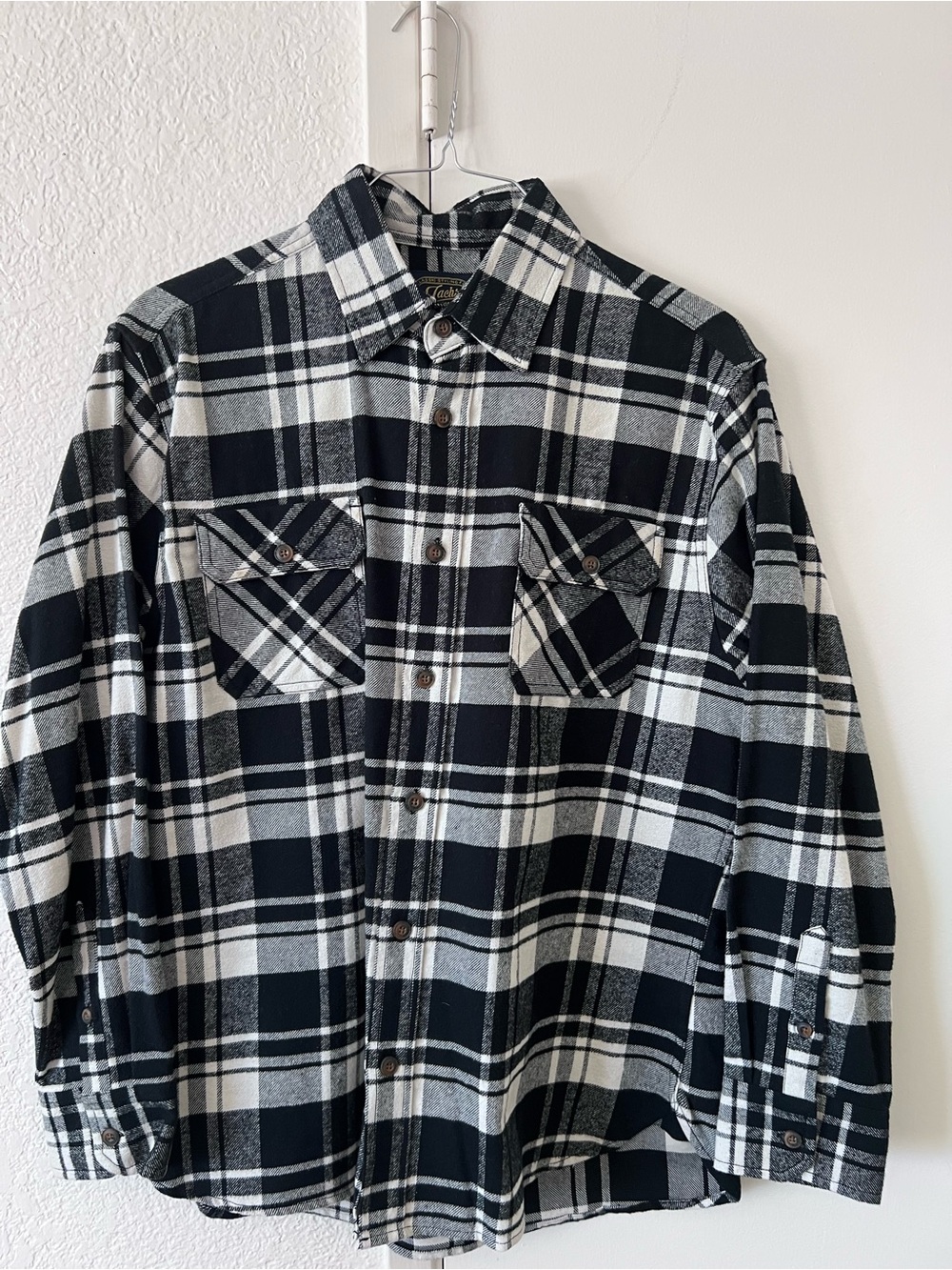 Jachs Black & White Plaid Button-Down Shirt